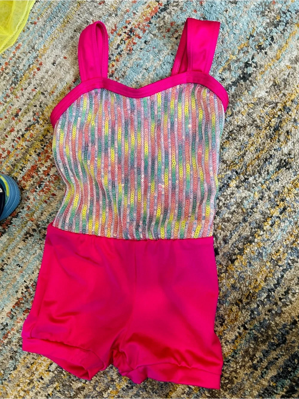 Weissman Bright Pink and Yellow Dance Costume Pieces